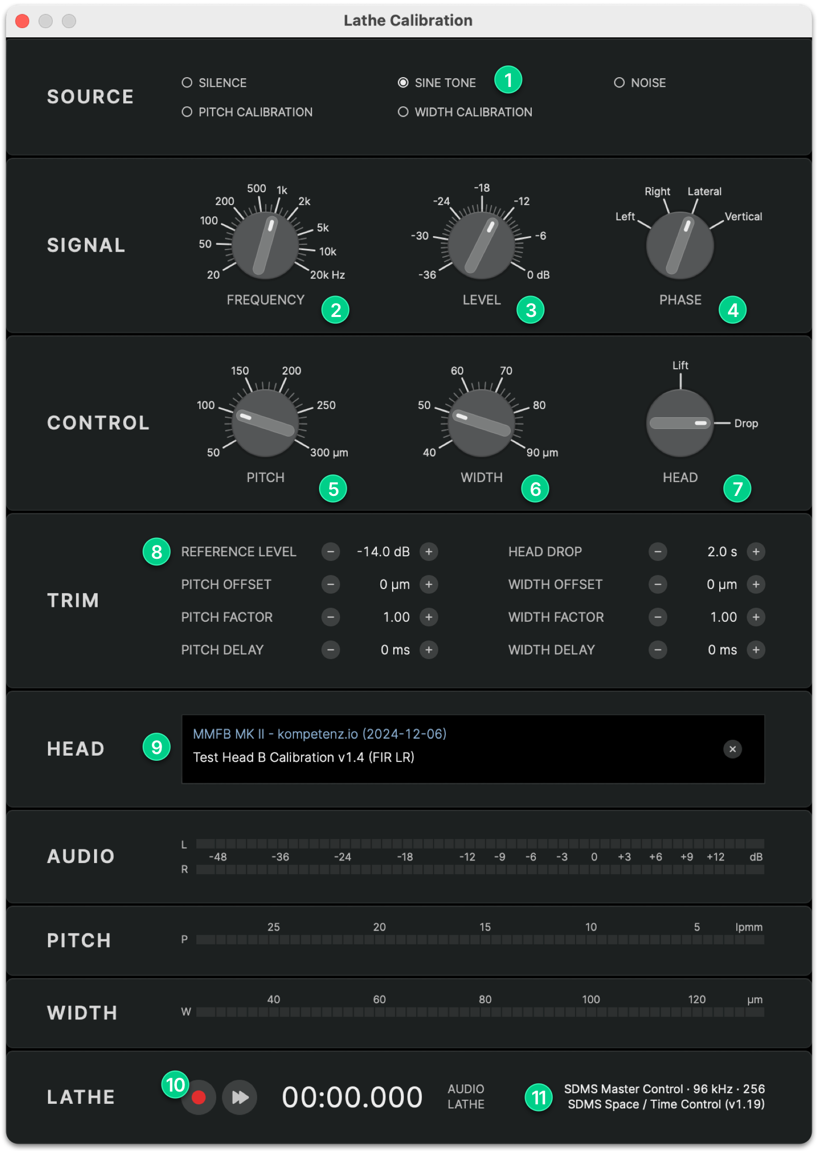 STC Lathe Calibration Dialog