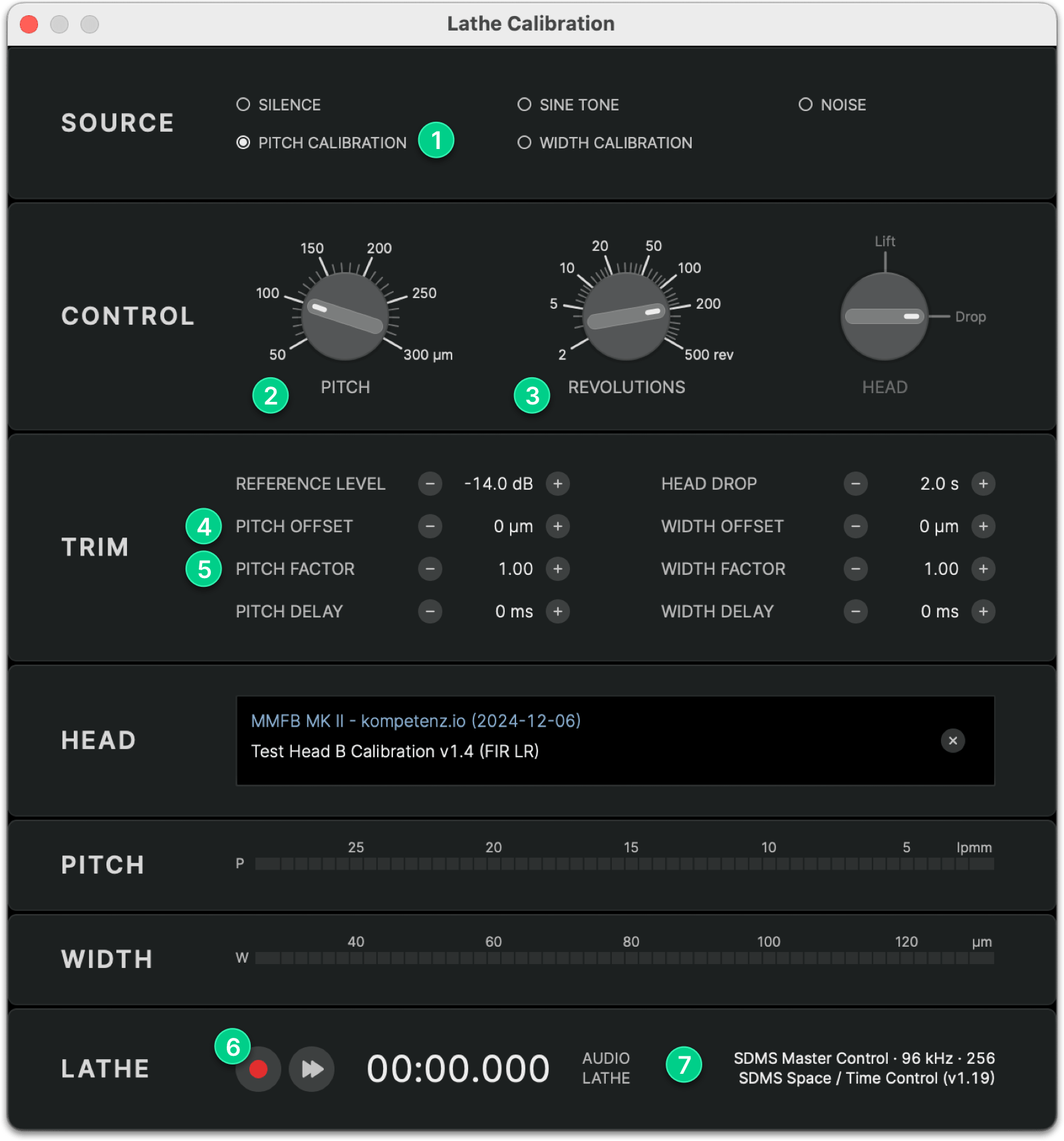 STC Lathe Calibration Dialog