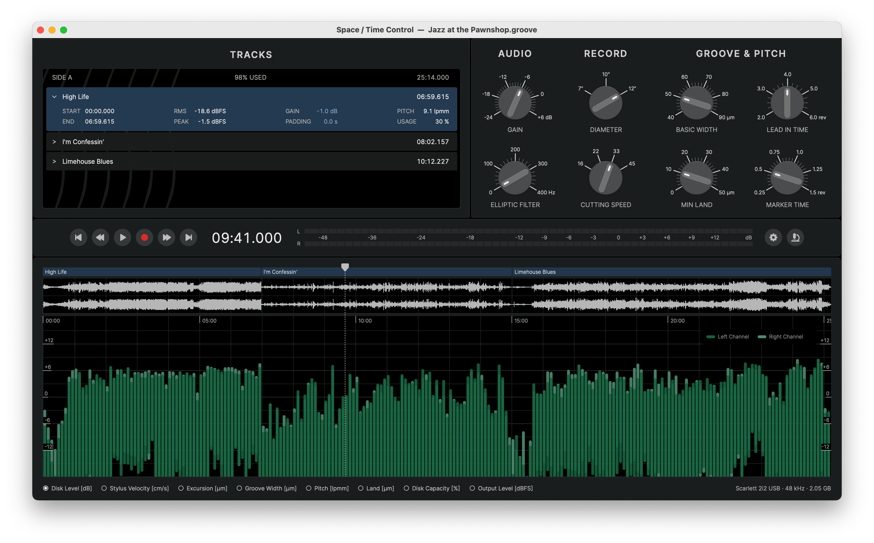 Space / Time Control Software in Version 1.1.0