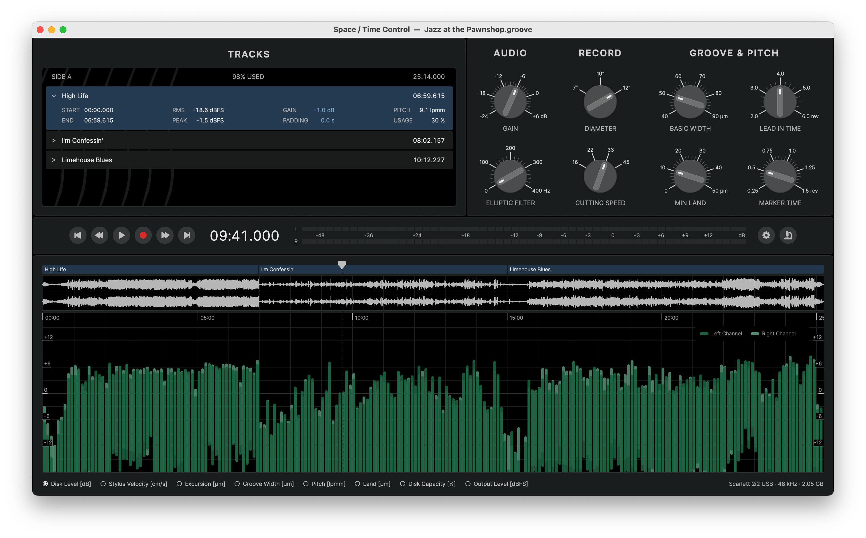 Space / Time Control Software in Version 1.1.0