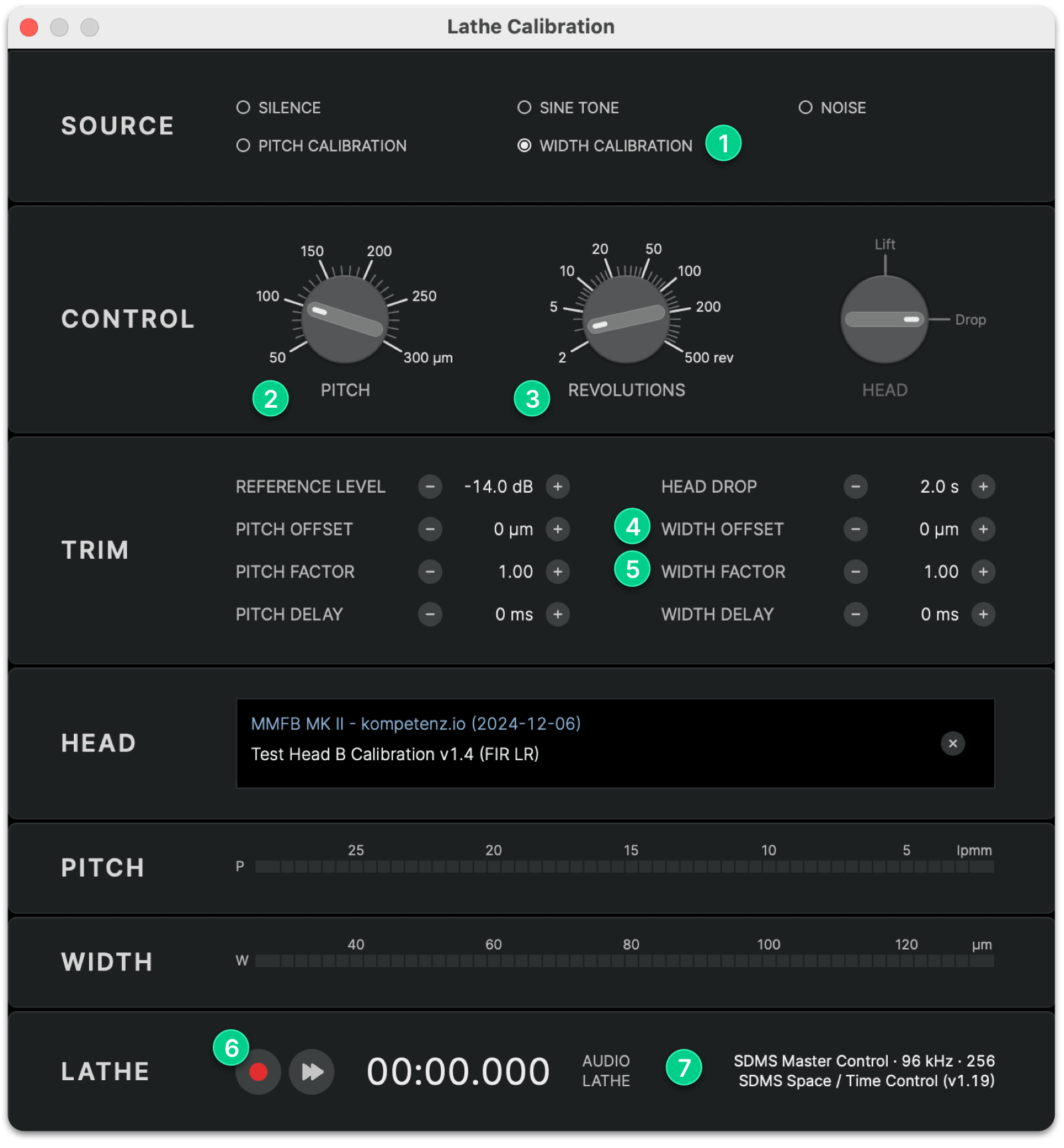 STC Lathe Calibration Dialog