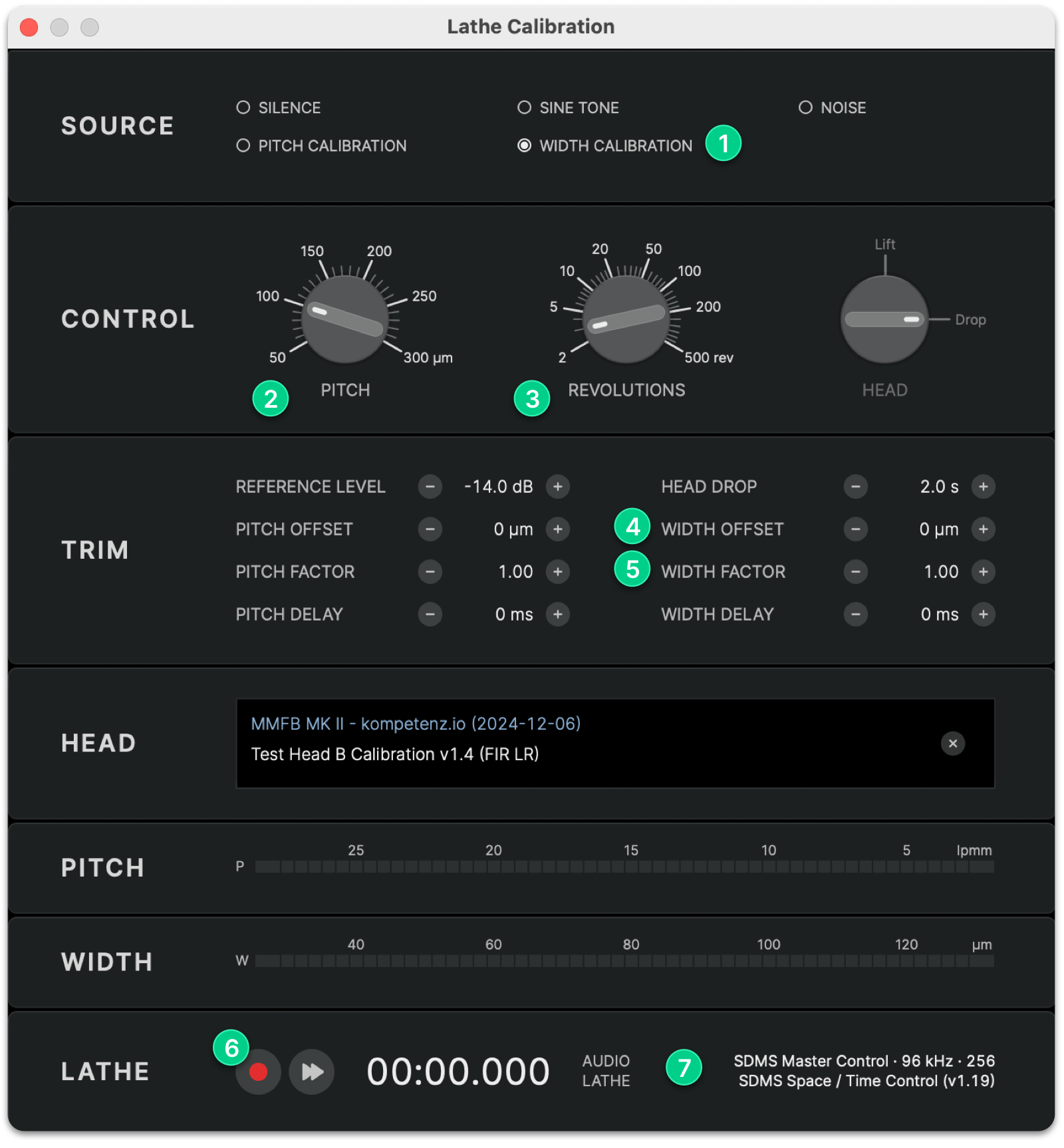 STC Lathe Calibration Dialog